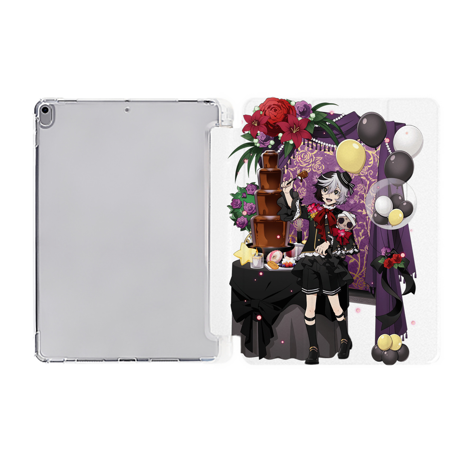 （画像用） 文豪ストレイドッグス Bungo Stray Dogs IPad ケース ペン収納付き 三つ折りスタンド PUレザー×シリコン 対応機種9.5/10.5/10.9インチ